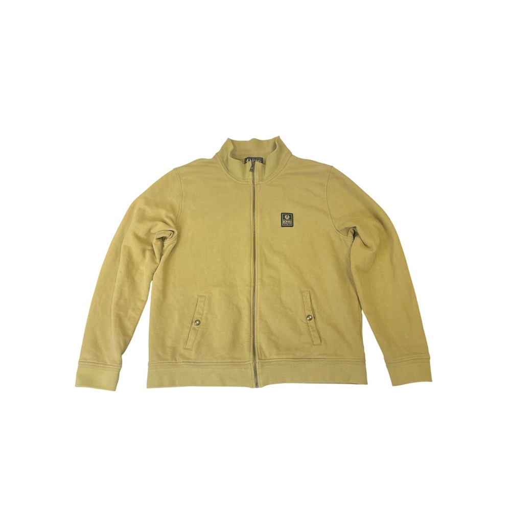 Belstaff Long Way Up Mens 3XL Zip Up Sweatshirt Jacket Mustard Yellow 71130640